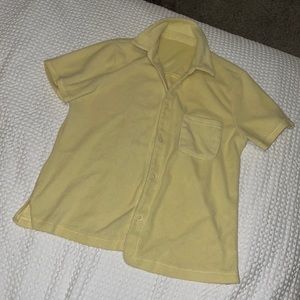 Towel material yellow set top